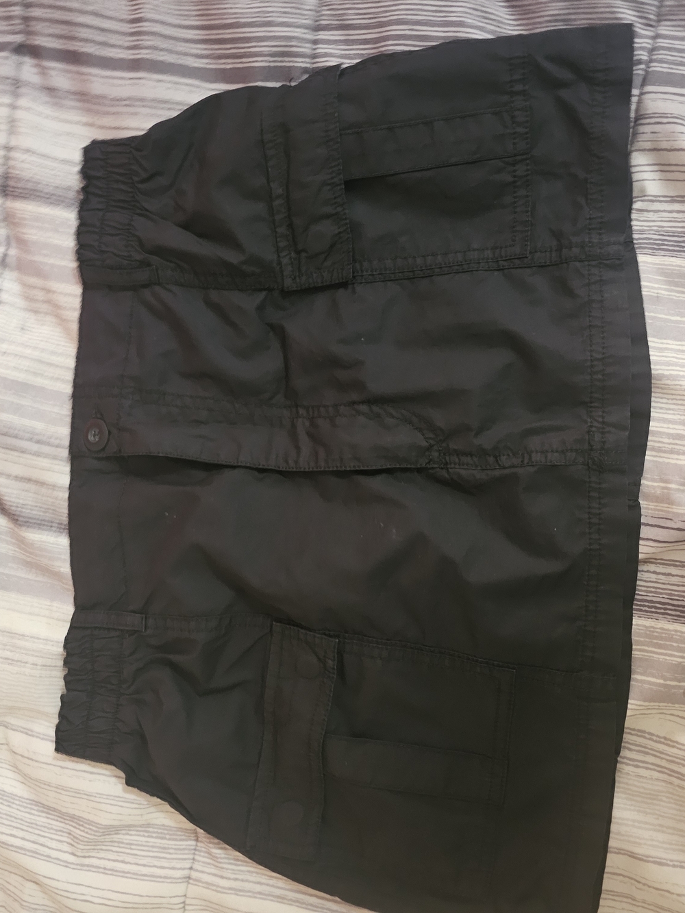 Fashion Nova Black Cargo Mini Skirt with Button Front